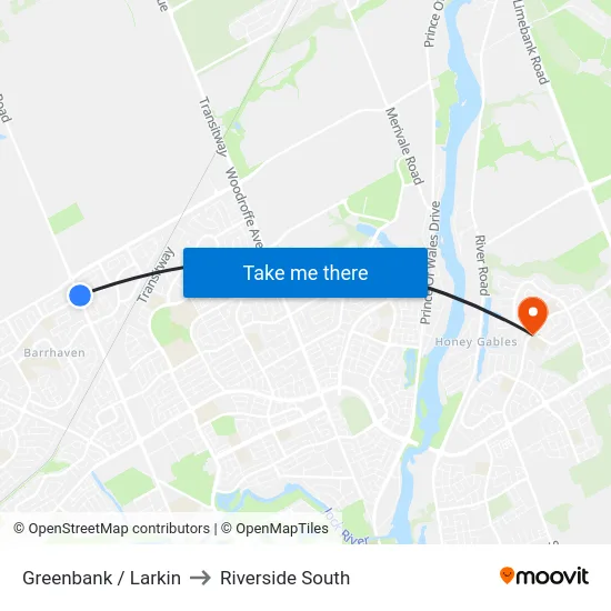 Greenbank / Larkin to Riverside South map