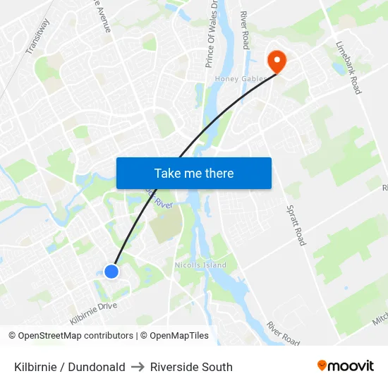 Kilbirnie / Dundonald to Riverside South map