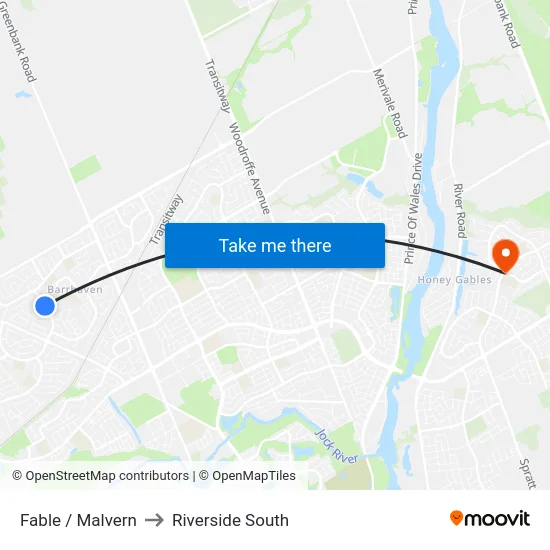 Fable / Malvern to Riverside South map