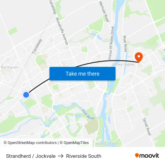 Strandherd / Jockvale to Riverside South map