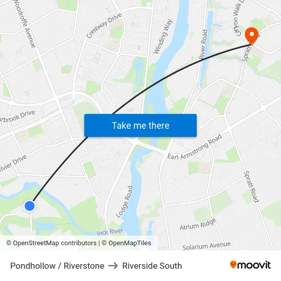 Pondhollow / Riverstone to Riverside South map