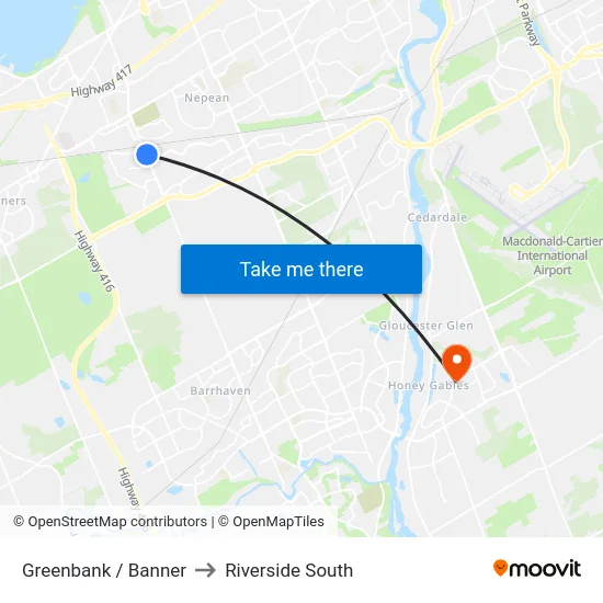 Greenbank / Banner to Riverside South map