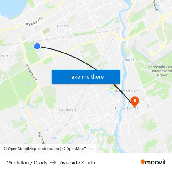 Mcclellan / Grady to Riverside South map