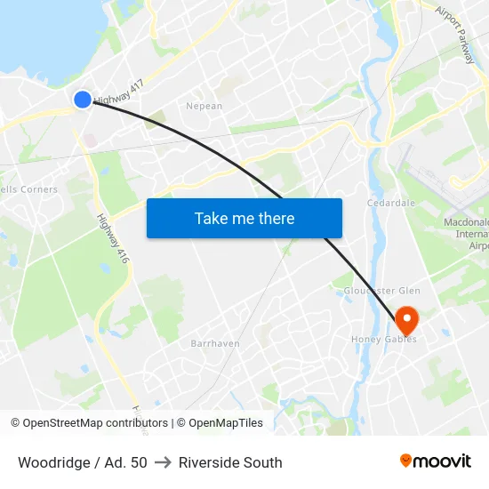 Woodridge / Ad. 50 to Riverside South map