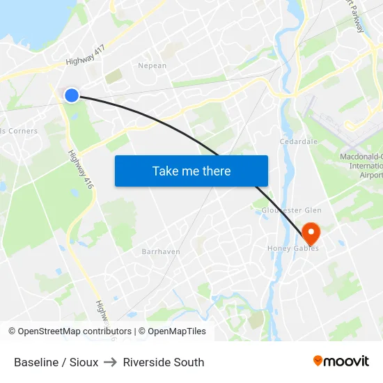 Baseline / Sioux to Riverside South map