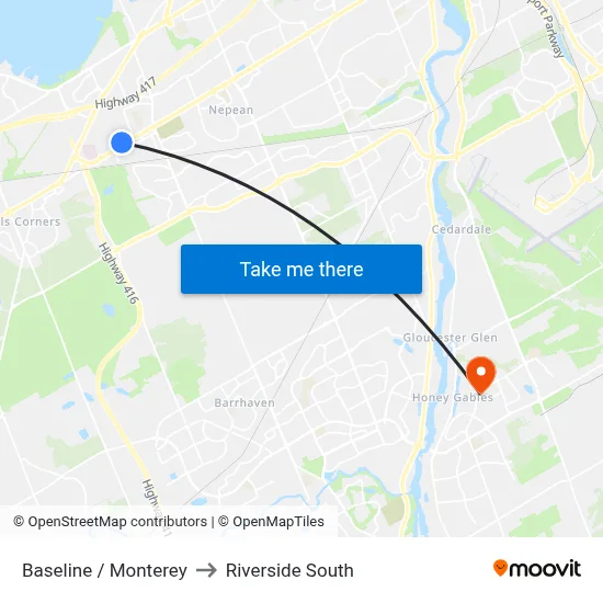 Baseline / Monterey to Riverside South map