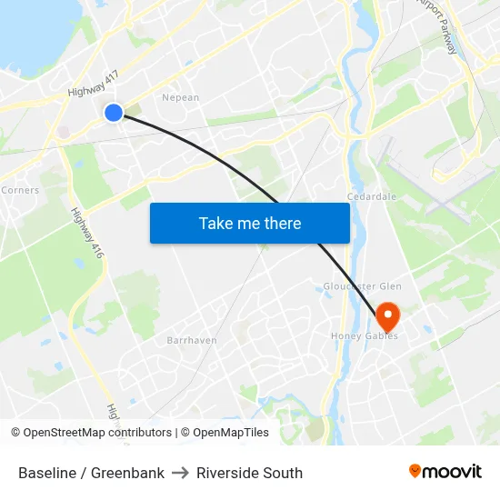 Baseline / Greenbank to Riverside South map