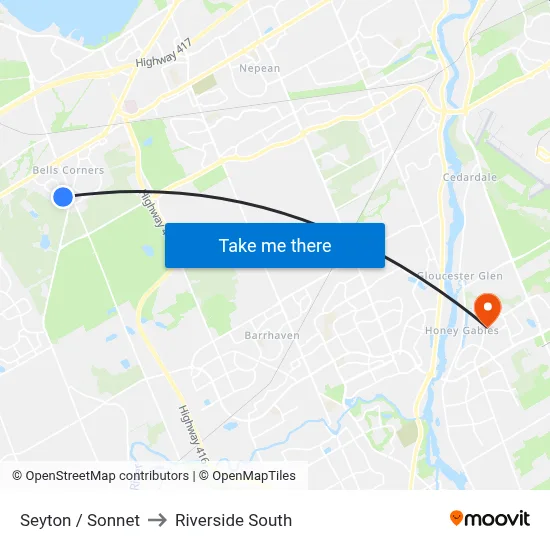 Seyton / Sonnet to Riverside South map