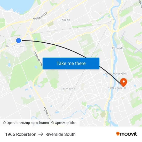 1966 Robertson to Riverside South map
