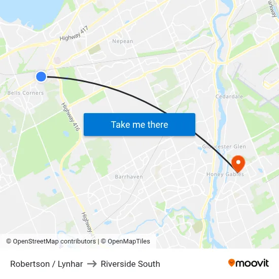 Robertson / Lynhar to Riverside South map