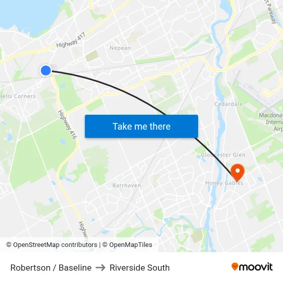 Robertson / Baseline to Riverside South map