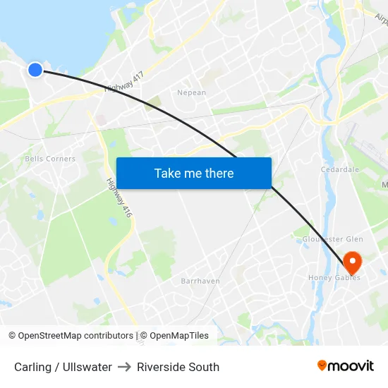 Carling / Ullswater to Riverside South map
