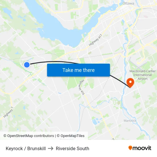 Keyrock / Brunskill to Riverside South map
