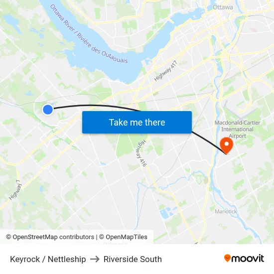 Keyrock / Nettleship to Riverside South map