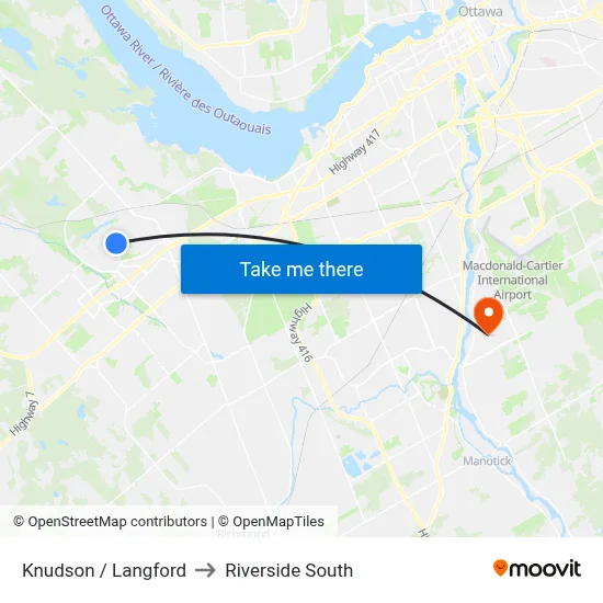 Knudson / Langford to Riverside South map