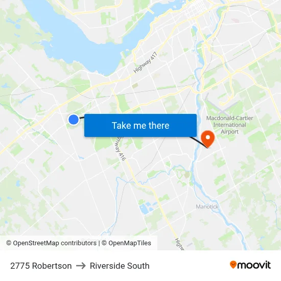 2775 Robertson to Riverside South map