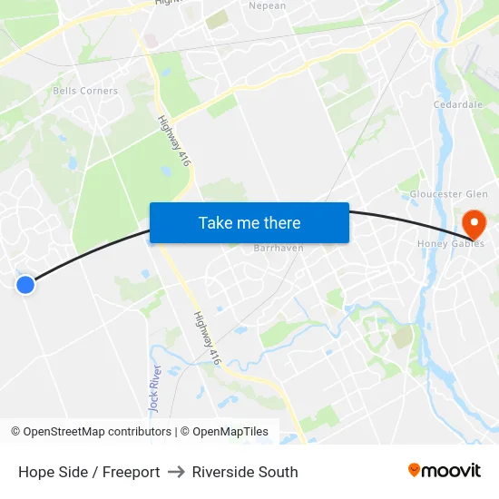 Hope Side / Freeport to Riverside South map