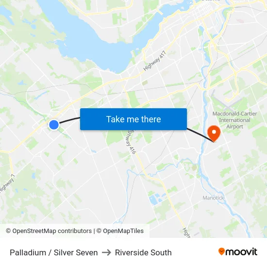 Palladium / Silver Seven to Riverside South map