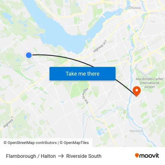 Flamborough / Halton to Riverside South map