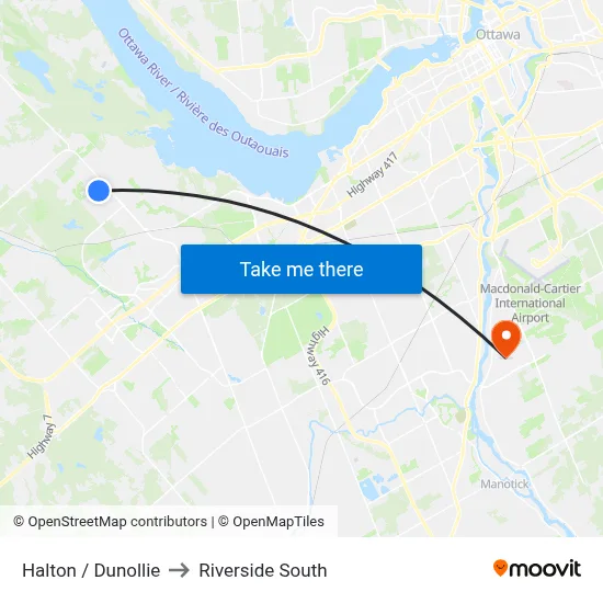 Halton / Dunollie to Riverside South map
