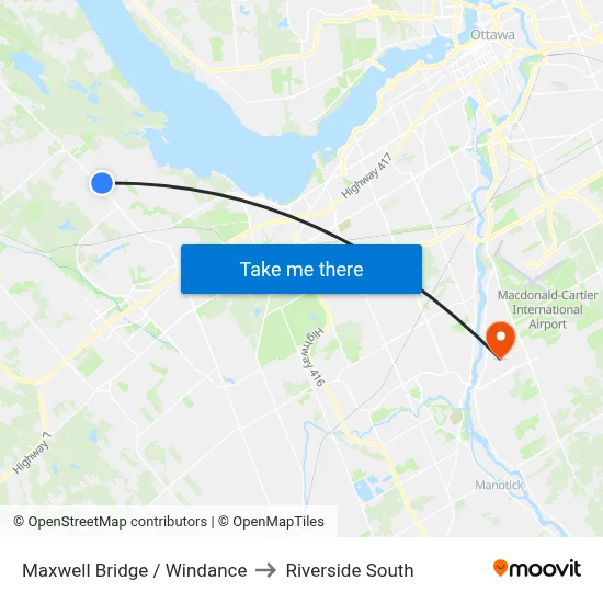 Maxwell Bridge / Windance to Riverside South map