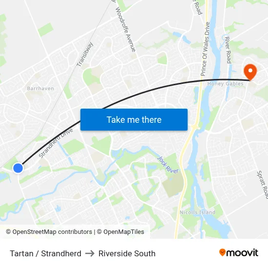 Tartan / Strandherd to Riverside South map