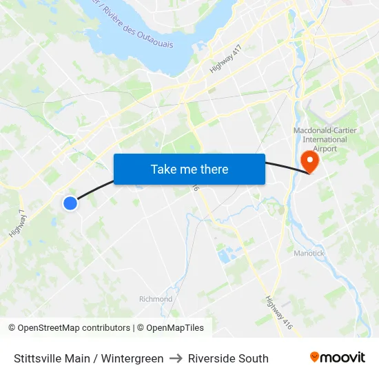 Stittsville Main / Wintergreen to Riverside South map
