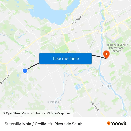 Stittsville Main / Orville to Riverside South map