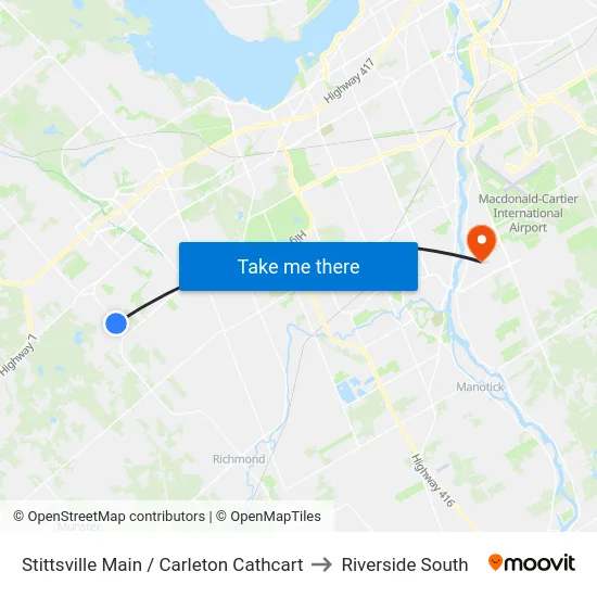 Stittsville Main / Carleton Cathcart to Riverside South map