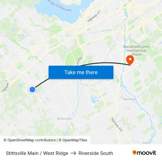 Stittsville Main / West Ridge to Riverside South map
