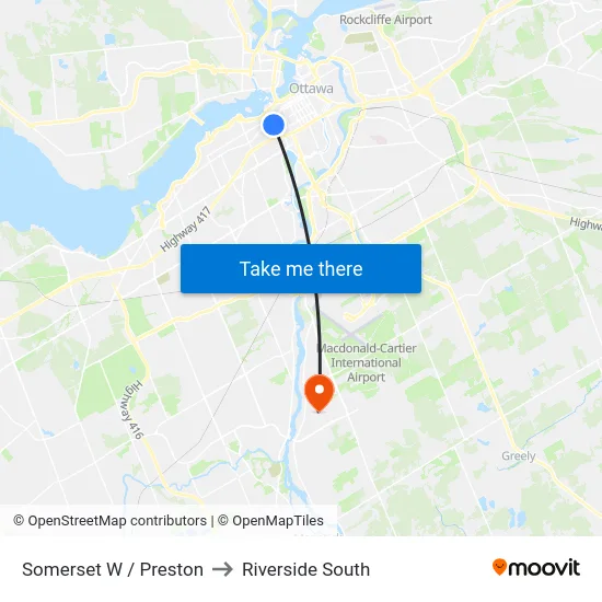 Somerset W / Preston to Riverside South map