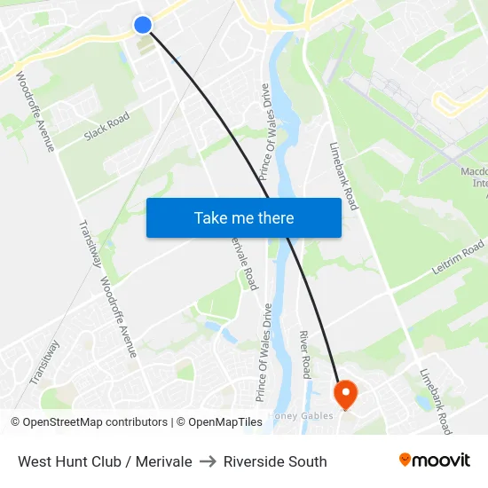 West Hunt Club / Merivale to Riverside South map
