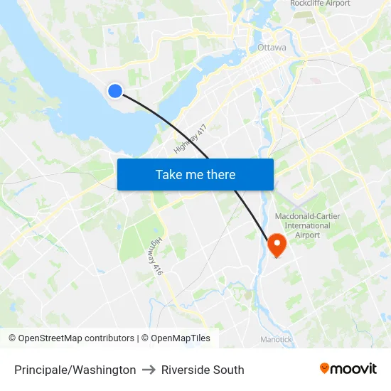 Principale/Washington to Riverside South map