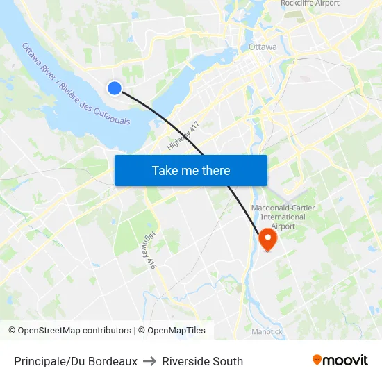Principale/Du Bordeaux to Riverside South map
