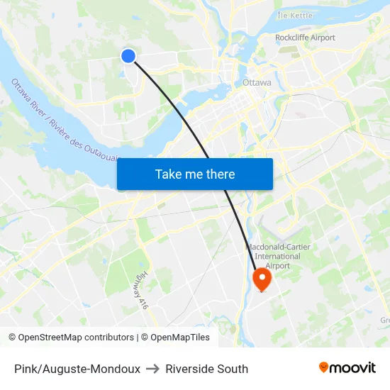 Pink/Auguste-Mondoux to Riverside South map