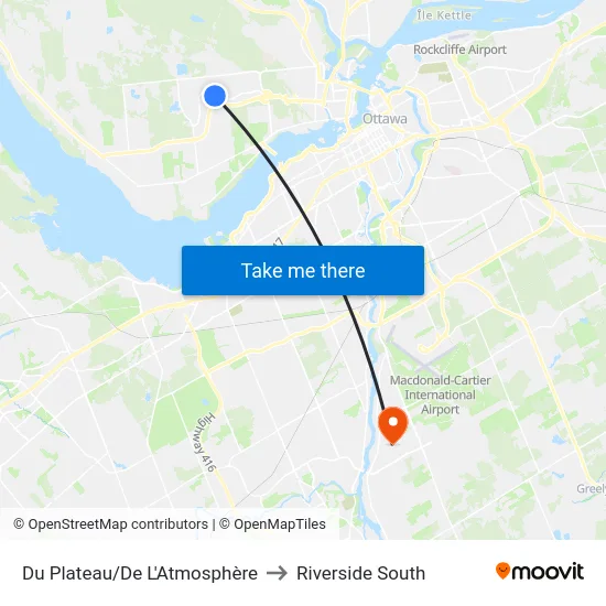 Agora to Riverside South map