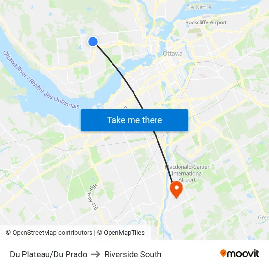 Du Plateau/Du Prado to Riverside South map