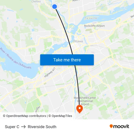 Super C to Riverside South map