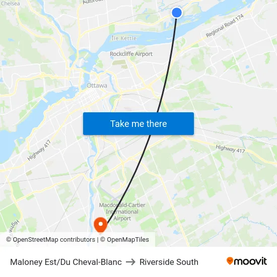 Maloney Est/Du Cheval-Blanc to Riverside South map