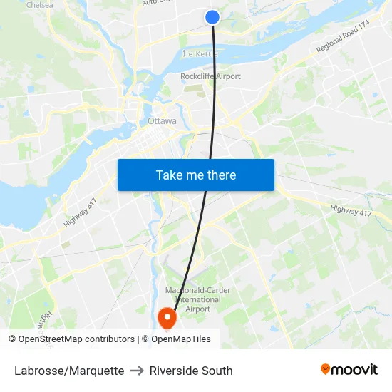 Labrosse/Marquette to Riverside South map