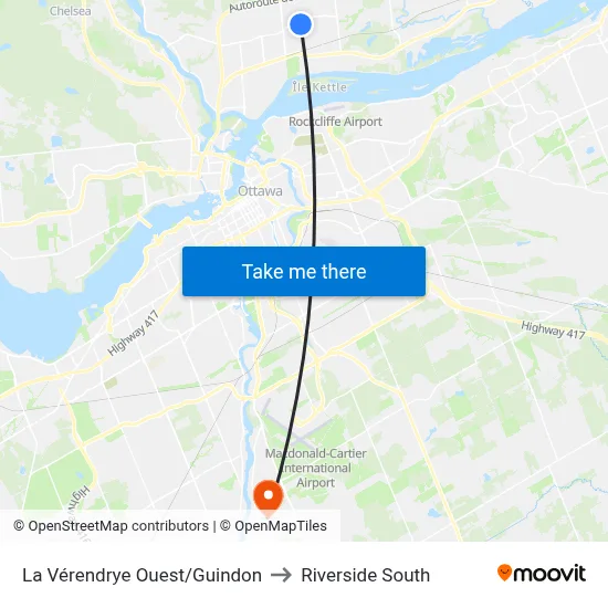 La Vérendrye Ouest/Guindon to Riverside South map