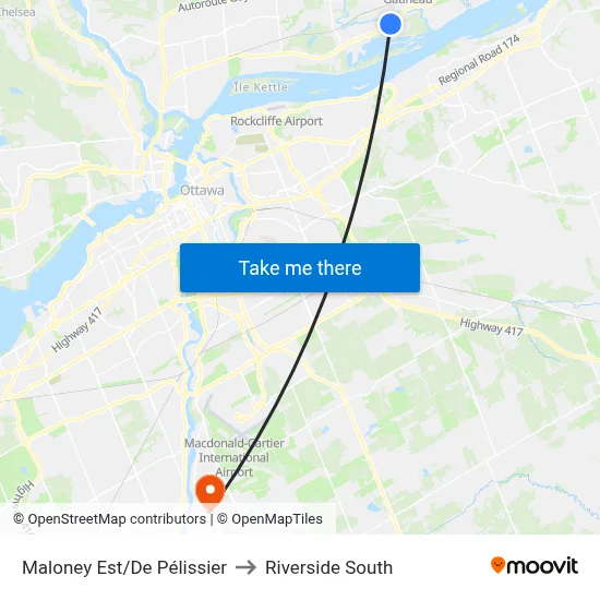 Maloney Est/De Pélissier to Riverside South map