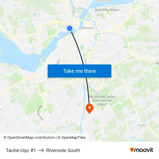 Taché-Uqo #1 to Riverside South map