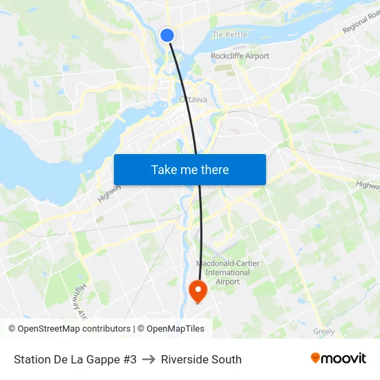 Station De La Gappe #3 to Riverside South map