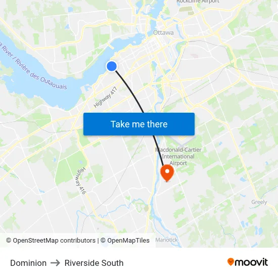 Dominion to Riverside South map