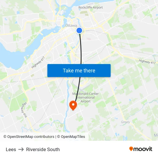 Lees to Riverside South map