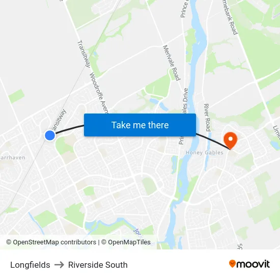 Longfields to Riverside South map