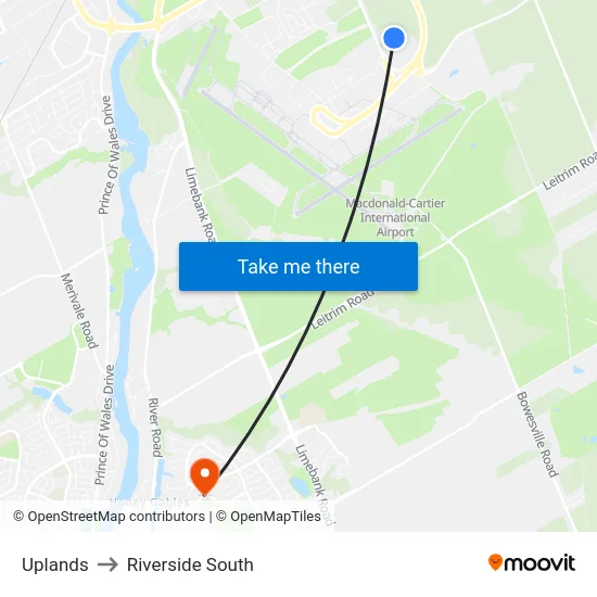 Uplands to Riverside South map