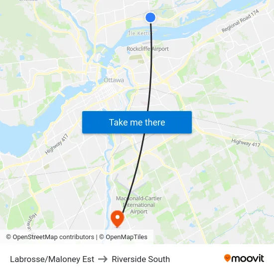 Labrosse/Maloney Est to Riverside South map