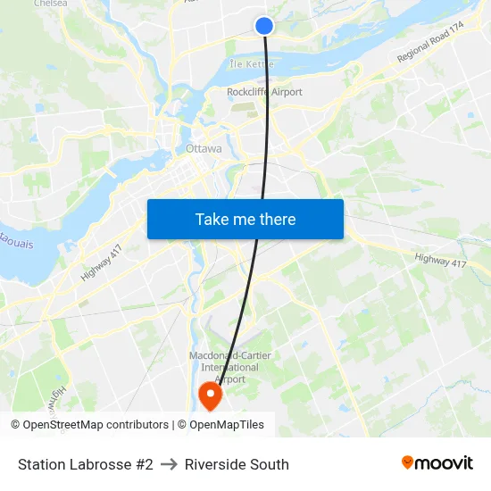 Station Labrosse #2 to Riverside South map